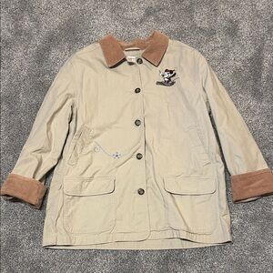 Disney Beige and Brown Utility Jacket with Embroidery